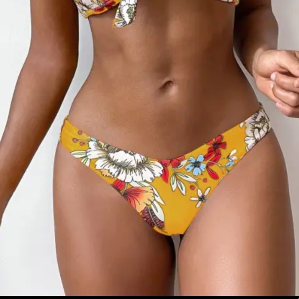 2 for $8 - Cheeky Yellow Floral Bottoms